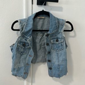 Denim cropped jacket